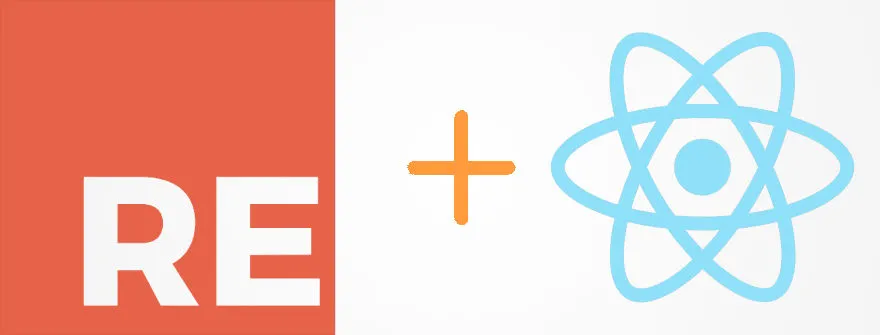 The ReasonML and React logo side by side, joined by a plus symbol